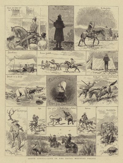 南アフリカ、ナタール騎馬警察の生活 作： Adrien Emmanuel Marie